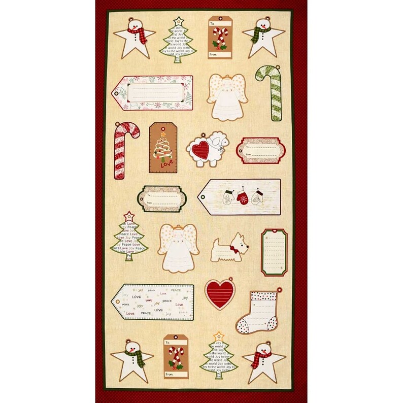 Marcus Fabrics - Wrapped In Joy - 24' Label Panel, Multi