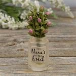 Mason Jar - Nana With Flowers