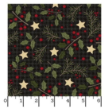 Maywood Studio - Holly Jolly Flannel - Holly, Black