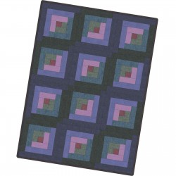 Maywood Studio - Pods - 12 Block Log Cabin Quilt - Texture Illusion, 29' X 39'