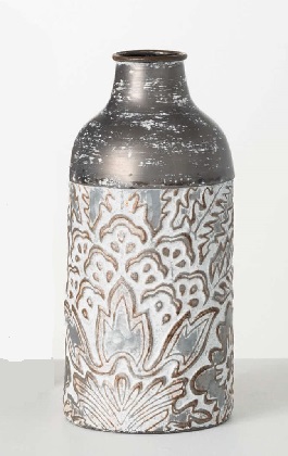 Metal Baroque Printed Vase (Small)