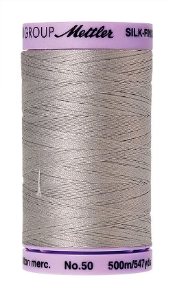 Mettler Thread - Silk-Finish 100% Cotton - 547 yds; 50 Wt. Ash Mist