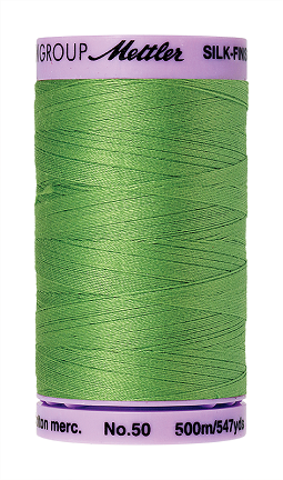 Mettler Thread - Silk-Finish 100% Cotton - 547 yds; 50 Wt. Bright Mint