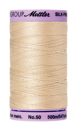 Mettler Thread - Silk-Finish 100% Cotton - 547 yds; 50 Wt. Eggshell