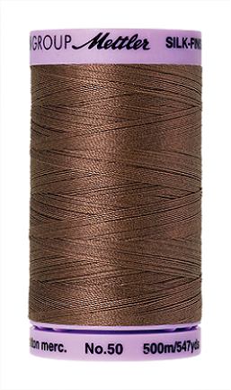Mettler Thread - Silk-Finish 100% Cotton - 547 yds; 50 Wt. Espresso