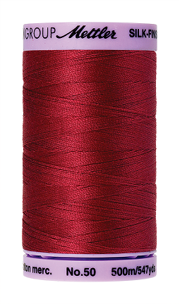 Mettler Thread - Silk-Finish 100% Cotton - 547 yds; 50 Wt. Fire Engine