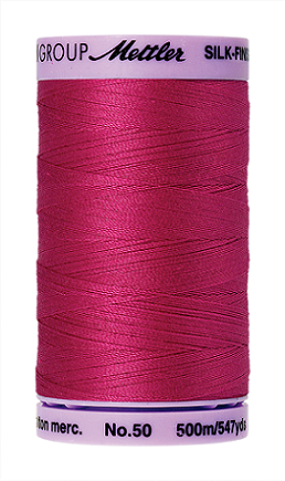 Mettler Thread - Silk-Finish 100% Cotton - 547 yds; 50 Wt. Fuschia