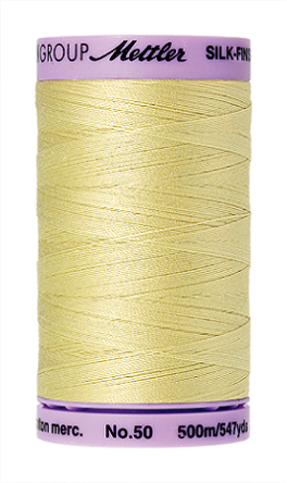 Mettler Thread - Silk-Finish 100% Cotton - 547 yds; 50 Wt. Lemon Frost