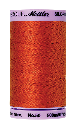 Mettler Thread - Silk-Finish 100% Cotton - 547 yds; 50 Wt. Paprika