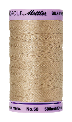 Mettler Thread - Silk-Finish 100% Cotton - 547 yds; 50 Wt. Straw
