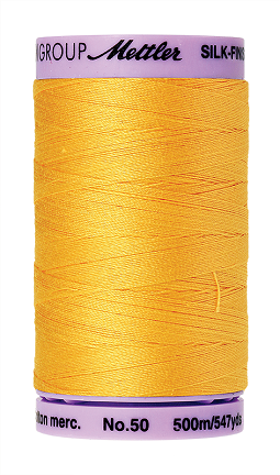 Mettler Thread - Silk-Finish 100% Cotton - 547 yds; 50 Wt. Summer Sun