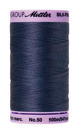Mettler Thread - Silk-Finish 100% Cotton - 547 yds; 50 Wt. True Navy