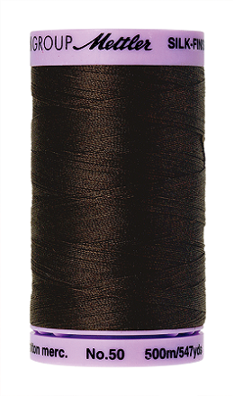 Mettler Thread - Silk-Finish 100% Cotton - 547 yds; 50 Wt. Very Dk Brown