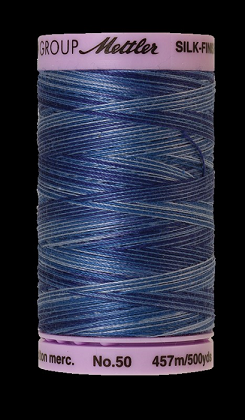 Mettler Thread - Silk Finish Cotton - 500 yd. - 50 Wt; Evening Blue