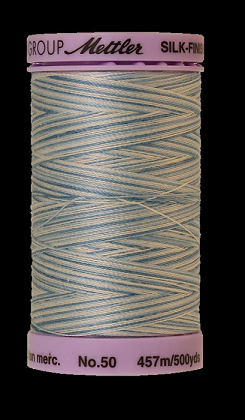 Mettler Thread - Silk Finish Cotton - 500 yd. - 50 Wt; Tranquil Blue