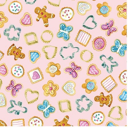 Michael Miller - Bake Sale - Biscuit Cutters, Pink