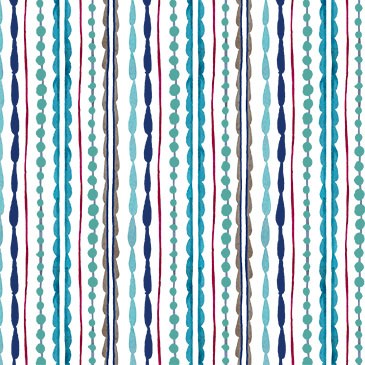 Michael Miller - Fanciful Sea Life - Jellyfish Stripe, White