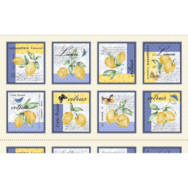 Michael Miller - Limoncello - 24' Citrus Panel, Ivory