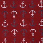 Michael Miller - Minky Prints - Anchors Straight, Red