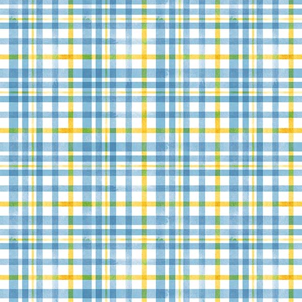 Michael Miller - Queen Bee - Beehive Plaid, Blue