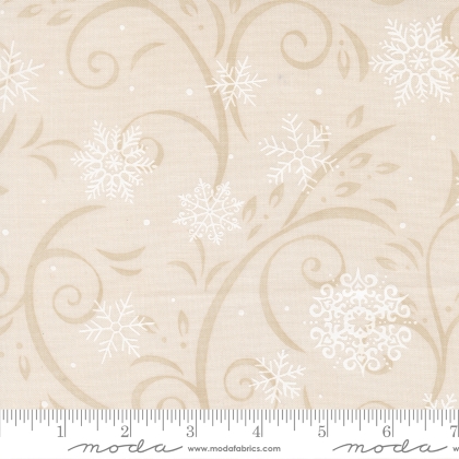 Moda - 108' When Snow Falls - Swirling Snowflakes, Snowy White