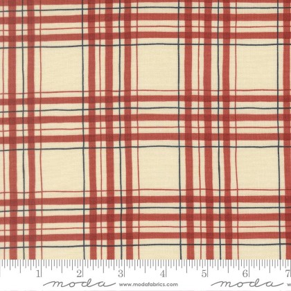 Moda - America 250 Years - Patriotic Plaid, Parchment Red