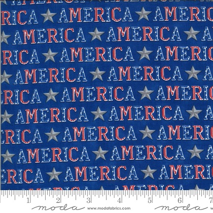 Moda - America The Beautiful - American Type, Lake Blue