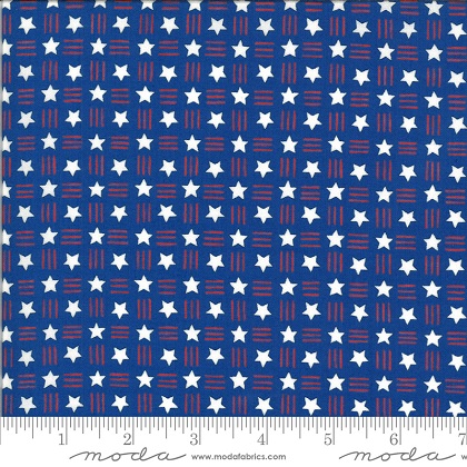 Moda - America The Beautiful - Stars Stripes, Lake Blue