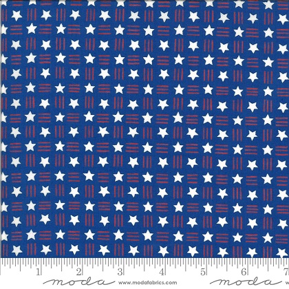 Moda - America The Beautiful - Stars Stripes, Lake Blue