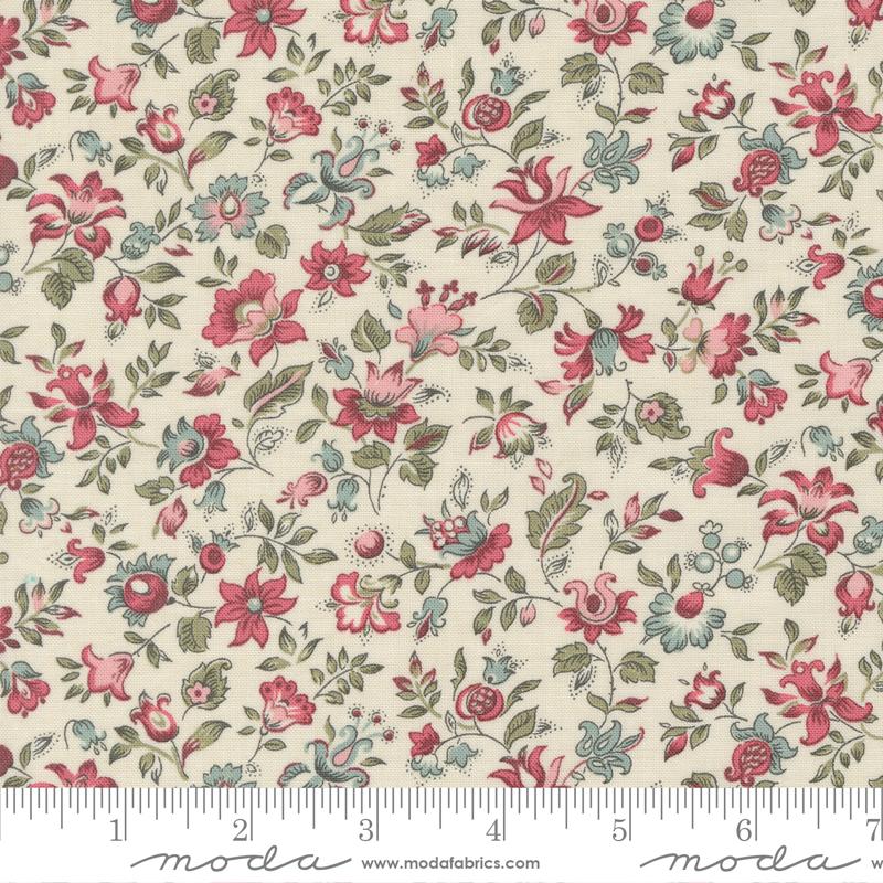 Moda - Antoinette - Picardie Small Floral, Pearl