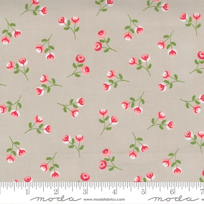 Moda - Beautiful Day - Rosebuds Small Floral, Stone