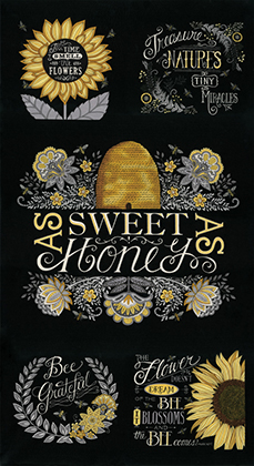 Moda - Bee Grateful - 24' Bee Panel, Ebony