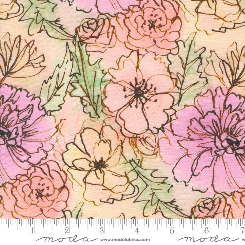 Moda - Blooming Lovely - Watercolor Bouquet, Petal
