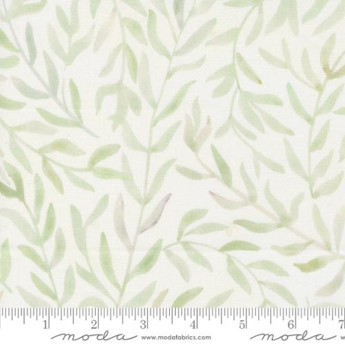 Moda - Blooming Lovely - Watercolor Greenery, Cream