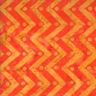 Moda - Bobbins & Bits Batiks - Chevron, Tangy Orange