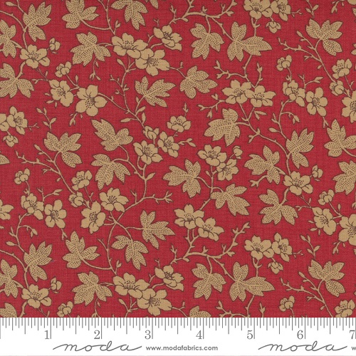 Moda - Bonheur De Jour - Moulin Floral Rouge, Red