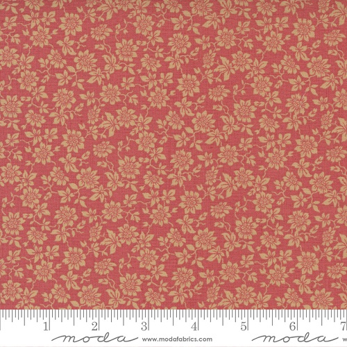 Moda - Bonheur De Jour - Toussaint Floral, Faded Red