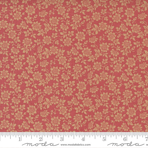 Moda - Bonheur De Jour - Toussaint Floral, Faded Red