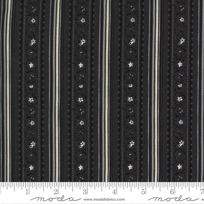 Moda - Boudoir - Pressed Linen Stripe, Caviar