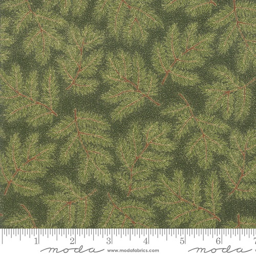 Moda - Cardinal Song Metallic - Pine Branches, Evergreen