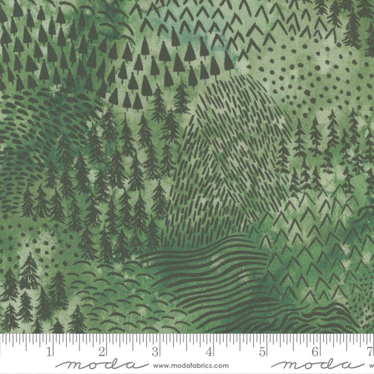 Moda - Comfort & Joy - Landscape, Green