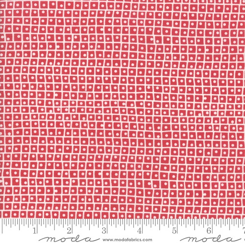 Moda - Country Christmas - Snow Licious Check, Cardinal Red