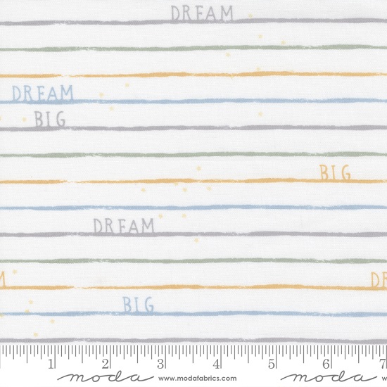 Moda - D Is For Dream - Dream Big Stripe, White