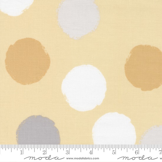 Moda - D Is For Dream - Large Polka Dots, Yellow
