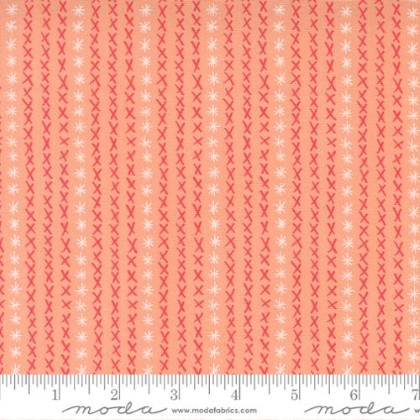 Moda - Dandi Duo - Cross Stitch Stripe, Peach