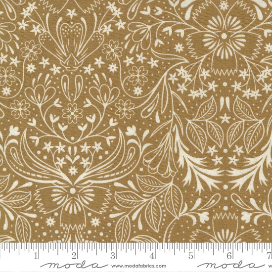 Moda - Decorum - Floral Damask, Caramel