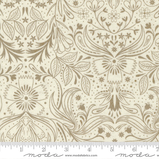 Moda - Decorum - Floral Damask, Ecru