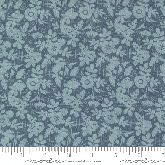 Moda - Decorum - Floral Honor, Dark Blue