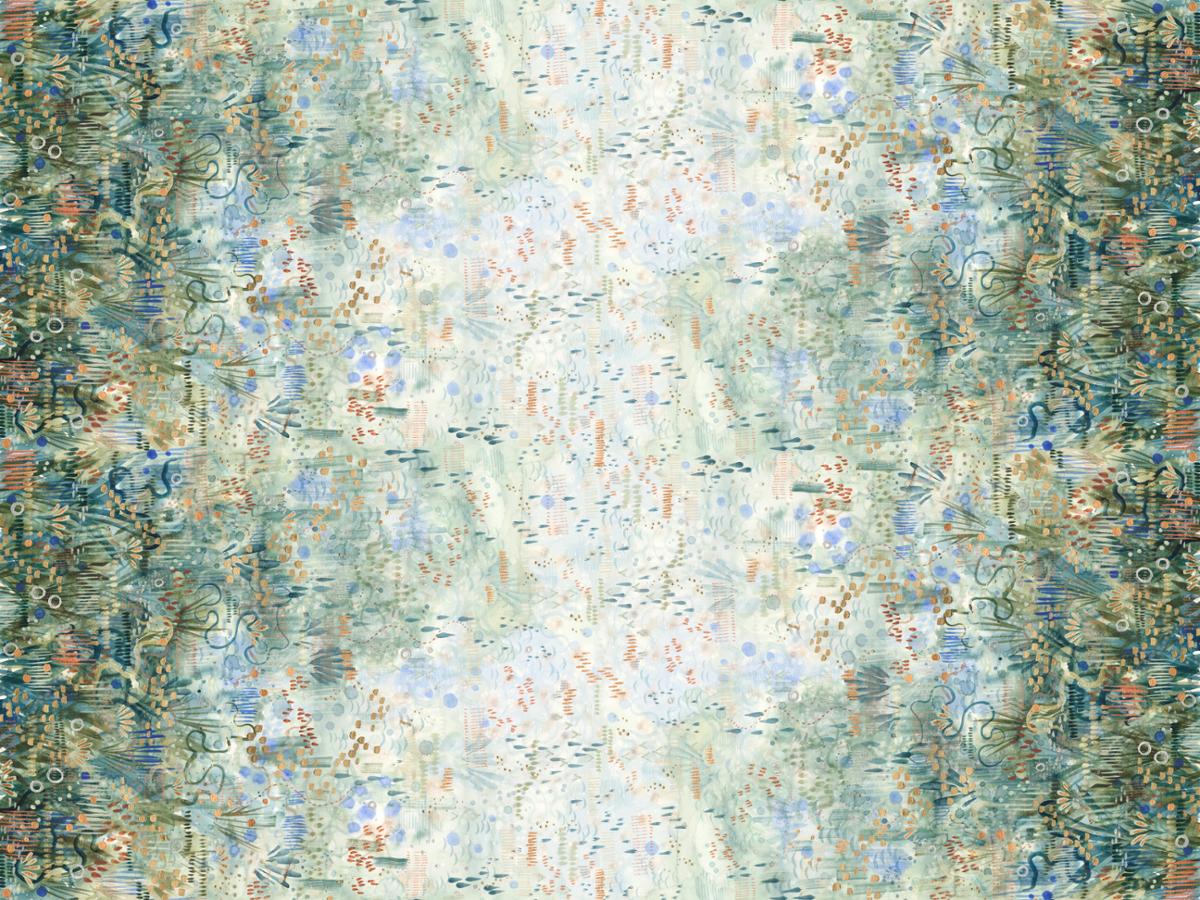 Moda - Desert Oasis - Deep Dive Landscape Ombre, Spruce