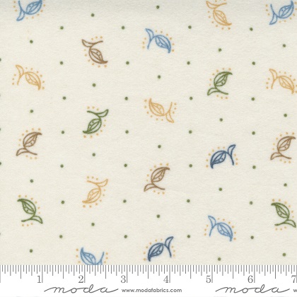 Moda - Fall Fantasy Flannels - Leaf Tie Print, Birch